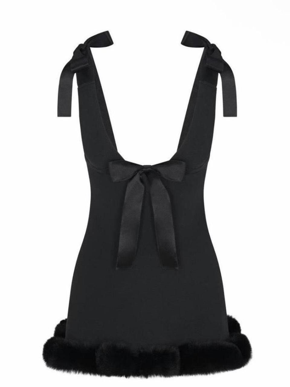Skims Cloud Mini Dress In Onyx Xs
